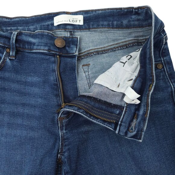 Loft Legging Jean Mid Rise Womens Size 27/4 Stretch Dark Wash Denim - Picture 7 of 15